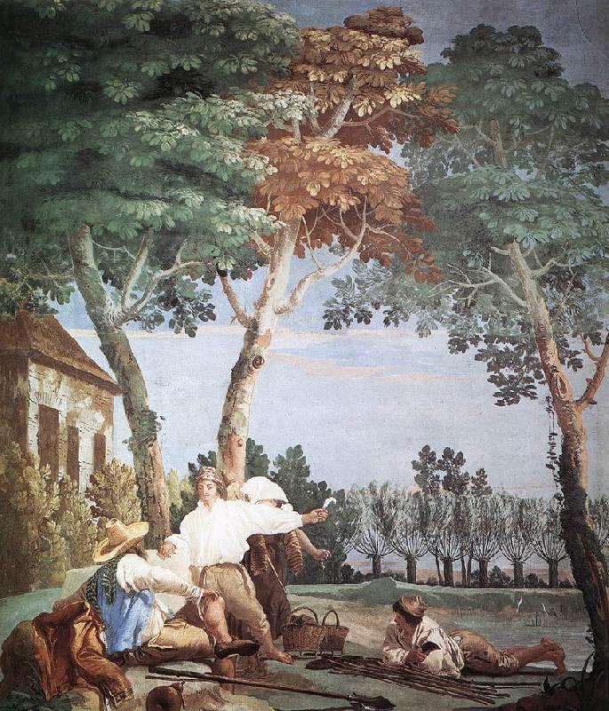 TIEPOLO, Giovanni Domenico Peasants at Rest r Sweden oil painting art